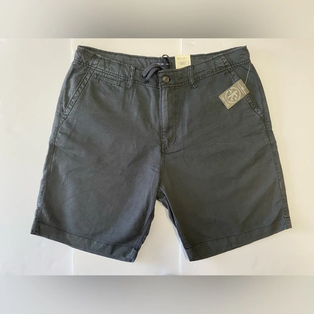 Lucky Brand Men's Dark blue linen blend Shorts 9” short size 36